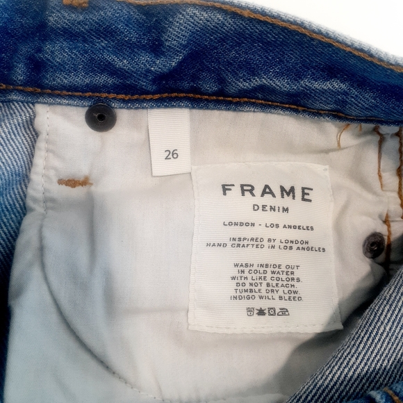 Frame Denim Le High Straight Jeans Pants Blue Ladies size 26 Slacks - Picture 14 of 14